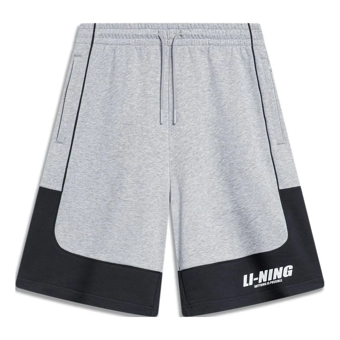 Li-Ning Graphic Color Block Shorts 'Grey Navy' AKST599-1 sold by KicksCrew