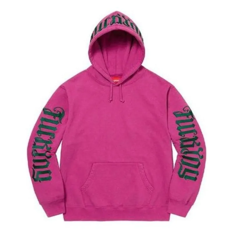 Supreme Ambigram Hooded Sweatshirt 'Pink Green' SUP-SS22-170 sold by KicksCrew