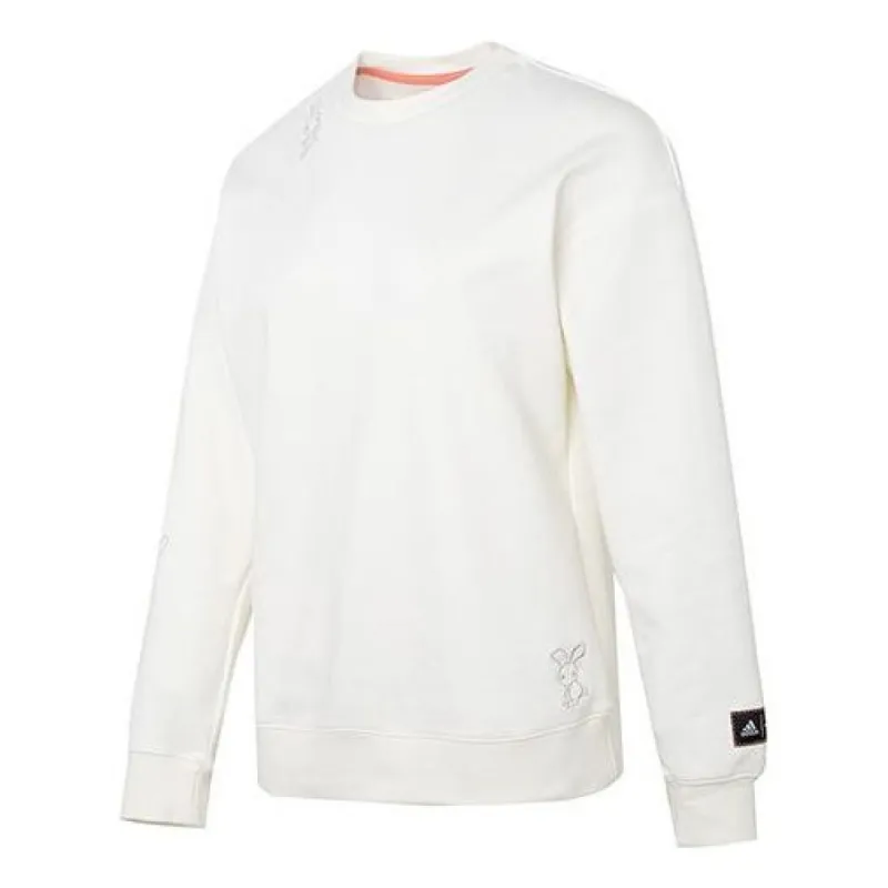(WMNS) Adidas CNY Graphic Sweaters 'White' HZ3004 sold by KicksCrew