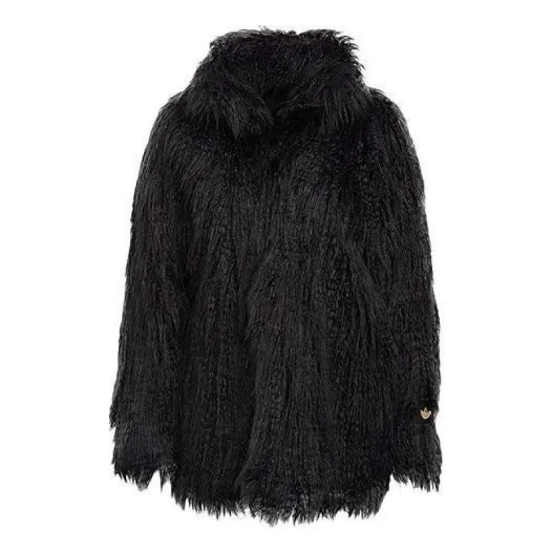 (WMNS) Adidas Originals Fur Jackets 'Black' HG6678 sold by KicksCrew
