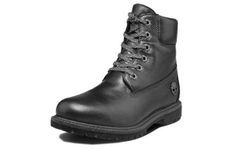 (WMNS) Timberland 6 Inch Heritage Premium Waterproof Pewter Leather Boots 'Black' A24HY sold by KicksCrew