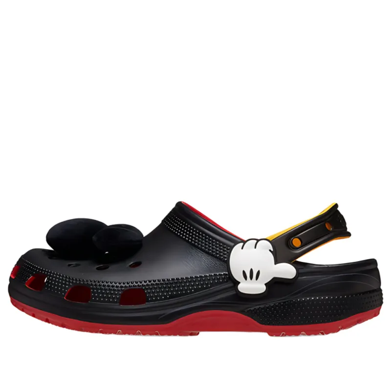 (WMNS) Crocs x Mickey Mouse Classic Clogs 'Black Red' 209895-8C1 sold by KicksCrew