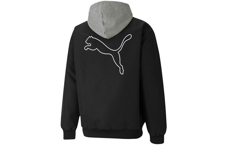 Puma Block Hoodied Jacket 'Black White Grey' 587153-01 sold by KicksCrew product image thumbnail 2