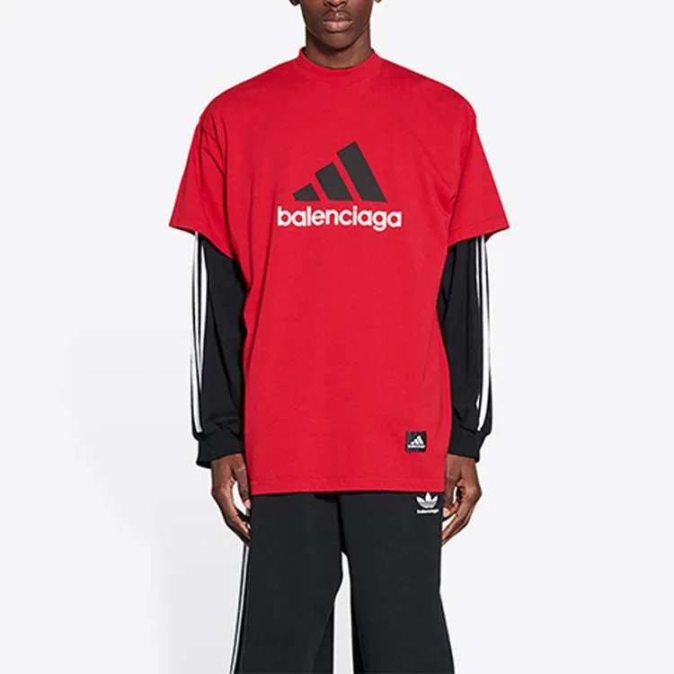 Balenciaga x adidas Oversized T-Shirt 'Red' 712398TNVA66278 sold by KicksCrew product image thumbnail 3