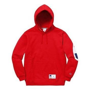 Supreme x Champion Hooded Sweatshirt 'Red White' SUP-SS18-530 sold by KicksCrew product image thumbnail 2