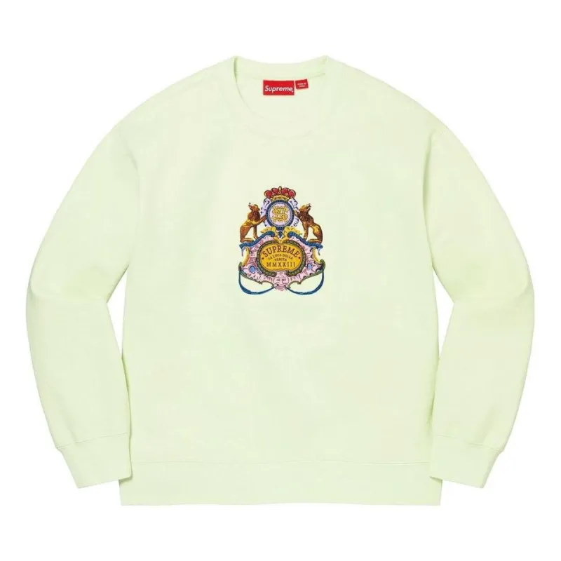 Supreme Crest Crewneck 'Green' SUP-SS23-191 sold by KicksCrew
