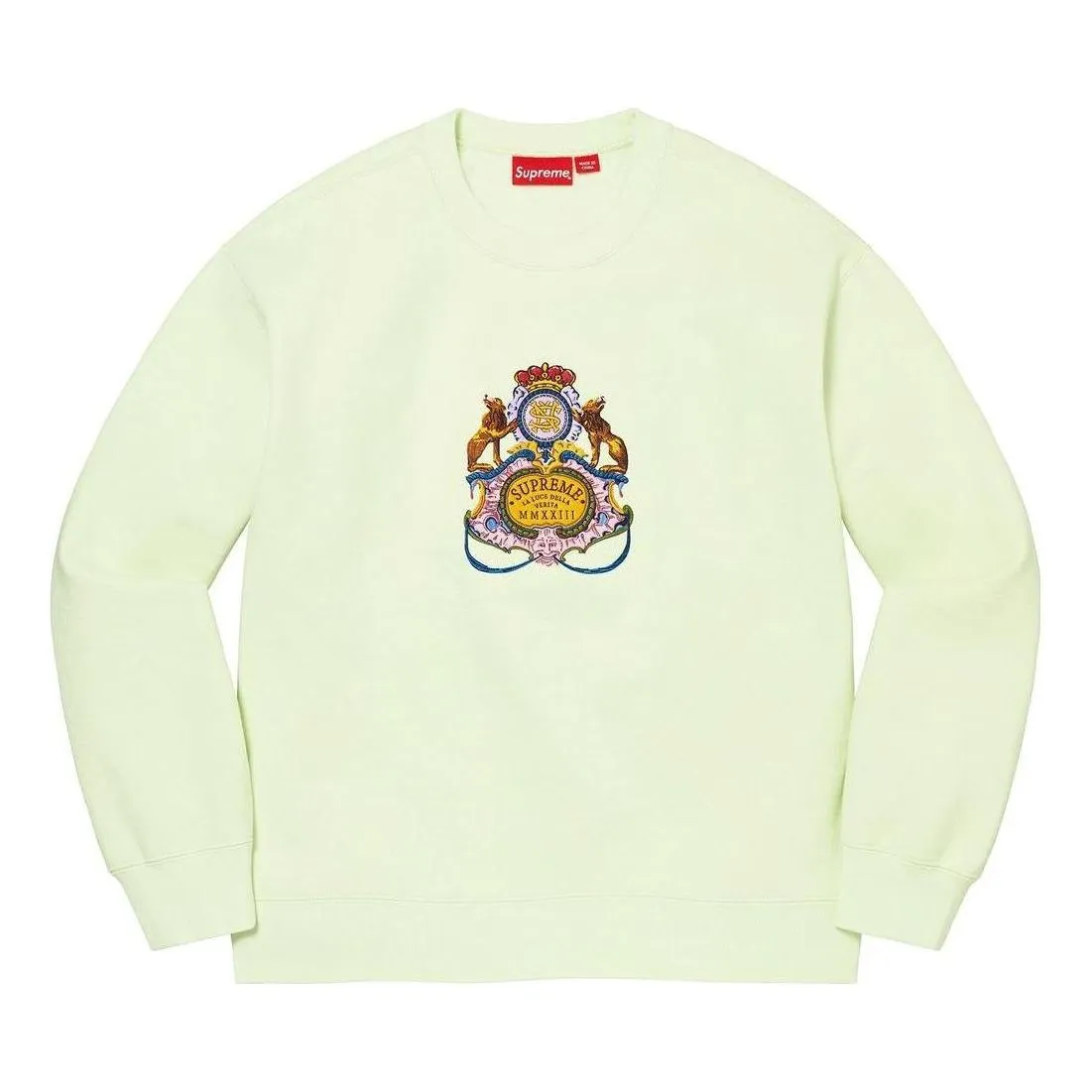 Supreme Crest Crewneck 'Green' SUP-SS23-191 sold by KicksCrew