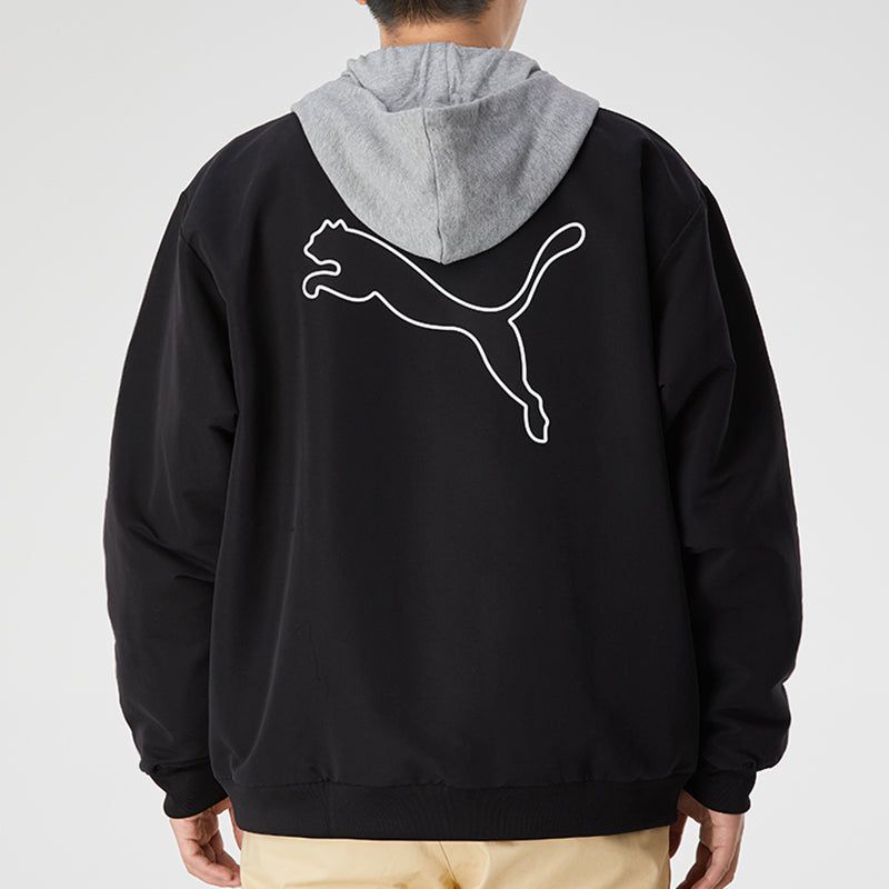 Puma Block Hoodied Jacket 'Black White Grey' 587153-01 sold by KicksCrew product image thumbnail 4