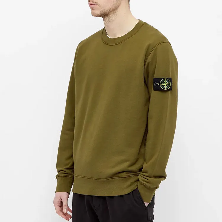 STONE ISLAND Garment Dyed Crew Sweatshirt 'Olive' 741563051-V0058 sold by KicksCrew product image thumbnail 3