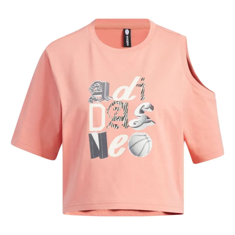 (WMNS) Adidas Neo Graphic T-Shirts 'Pink' IK7671 sold by KicksCrew