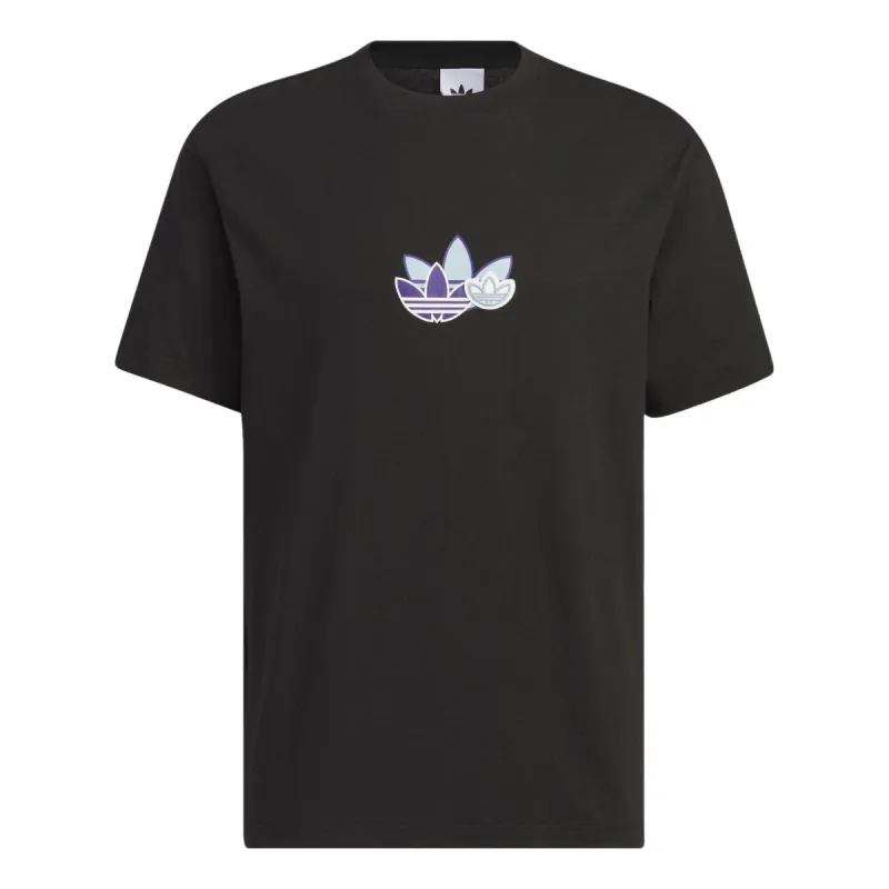 Adidas Originals Trefoil Graphic T-Shirts 'Black' IN1042 sold by KicksCrew