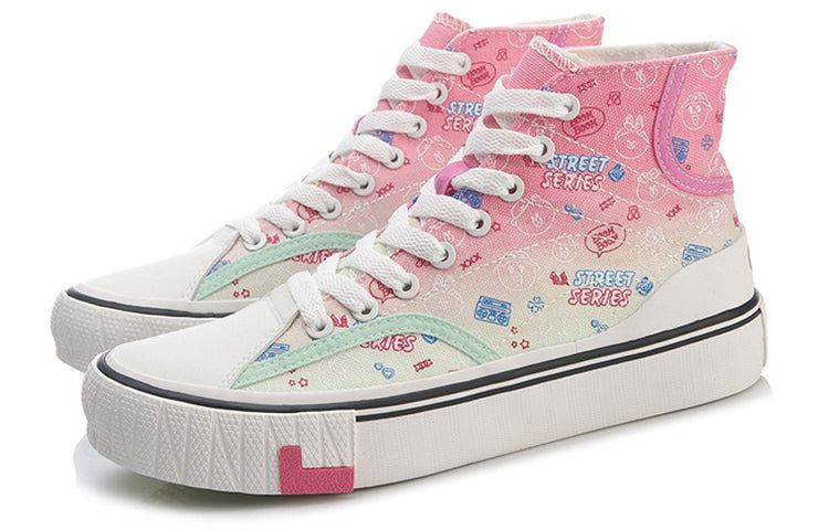 (WMNS) Li-Ning x LINE FRIENDS WeiWu Canvas Hi Shoes 'Pink White' AGCQ594-2 sold by KicksCrew product image thumbnail 3