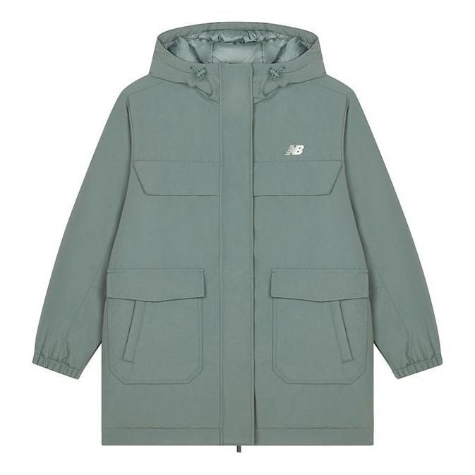 (WMNS) New Balance Long Down Jacket 'Green' AWJ33332-DKJ sold by KicksCrew