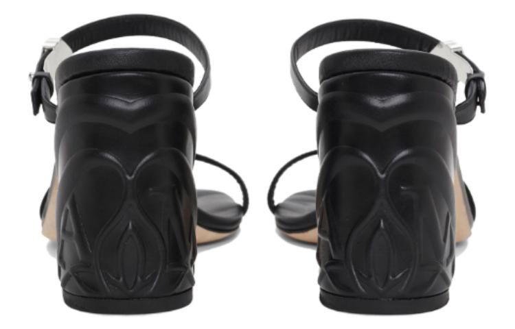 (WMNS) Alexander McQueen Seal Strap Mules 'Black Silver' 780711WIEAB1081 sold by KicksCrew product image thumbnail 4