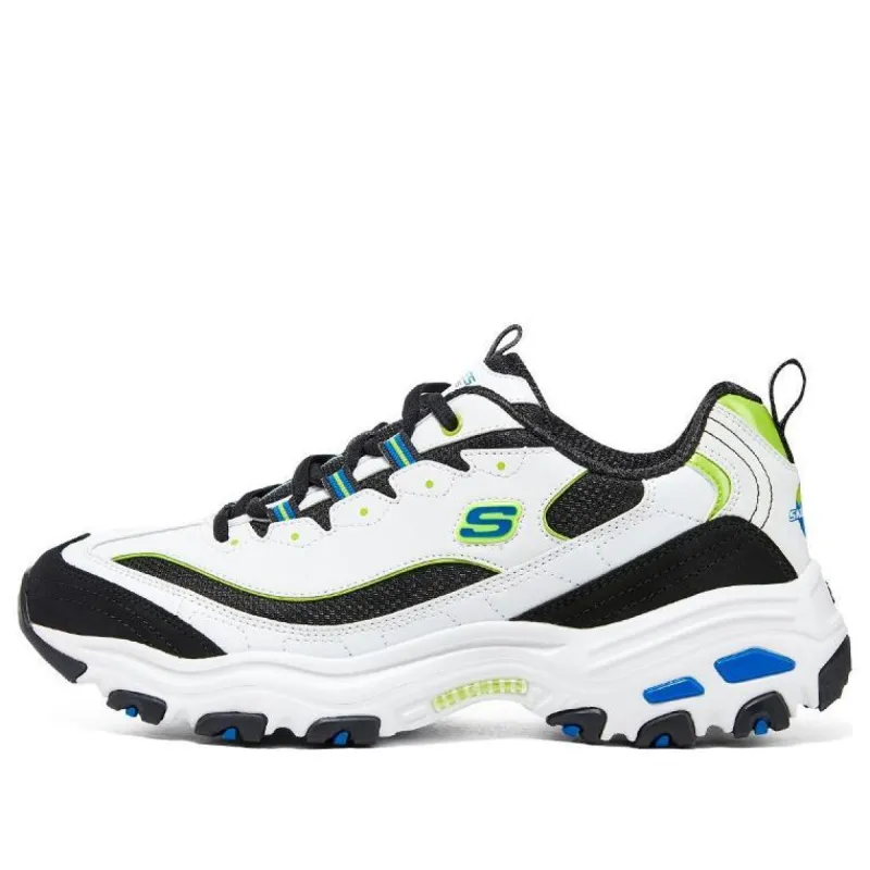 Skechers D'LITES 1.0 'White Black Neon Green' 894256-BKW sold by KicksCrew