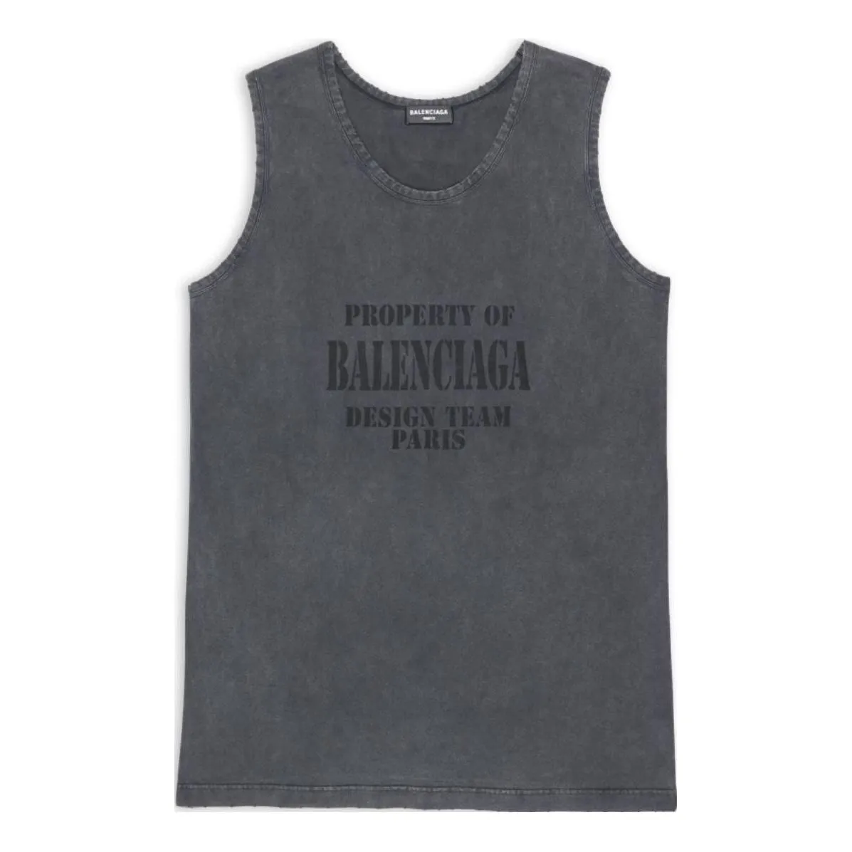 Balenciaga Property Loose Tank Top 'Washed Black' 697880TMVI11055 sold by KicksCrew