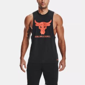 Under Armour Project Rock Brahma Bull Tank Top 'Black Orange' 1361721-001 sold by KicksCrew