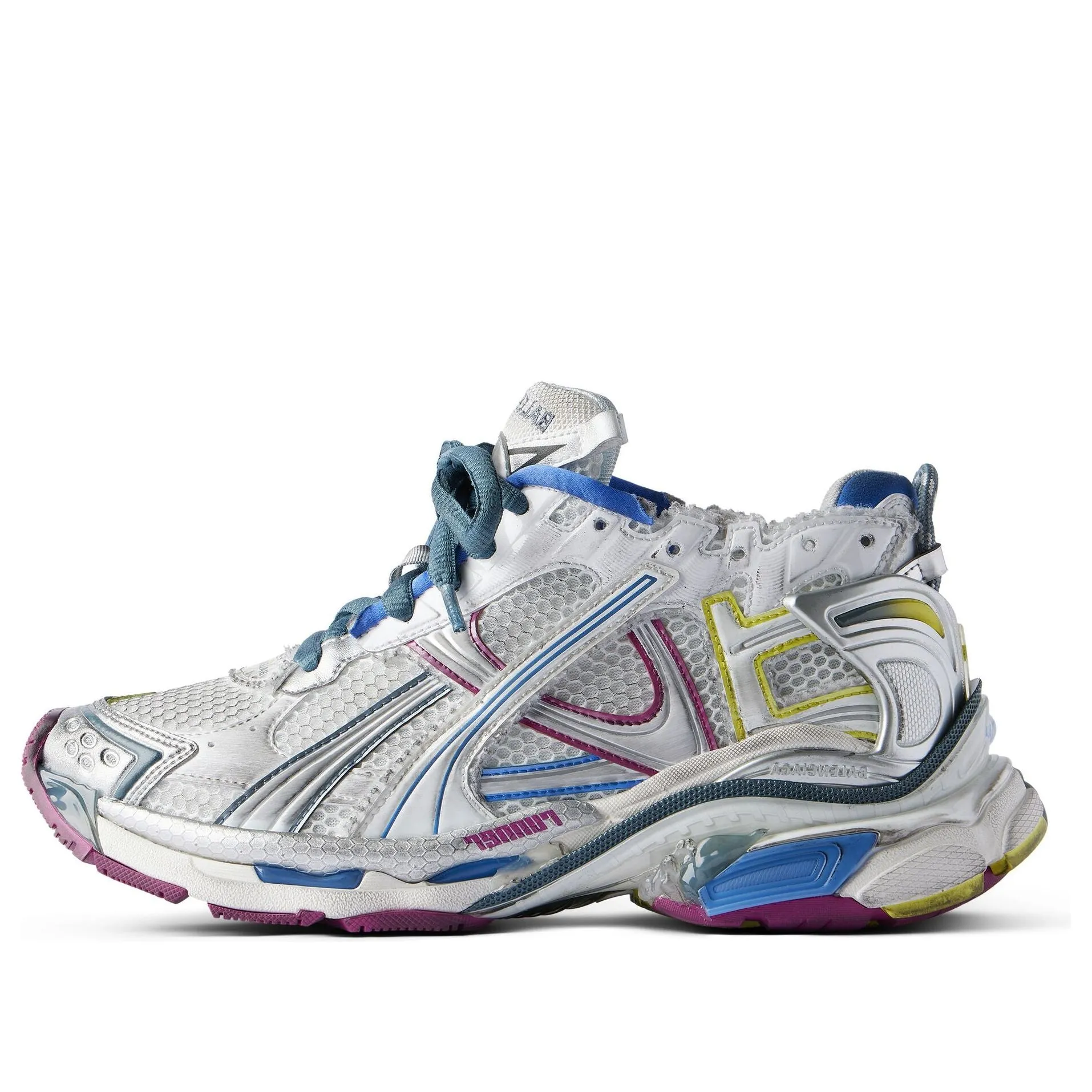 (WMNS) Balenciaga Runner Sneaker 'White Blue Purple' 772767W3RMU9547 sold by KicksCrew