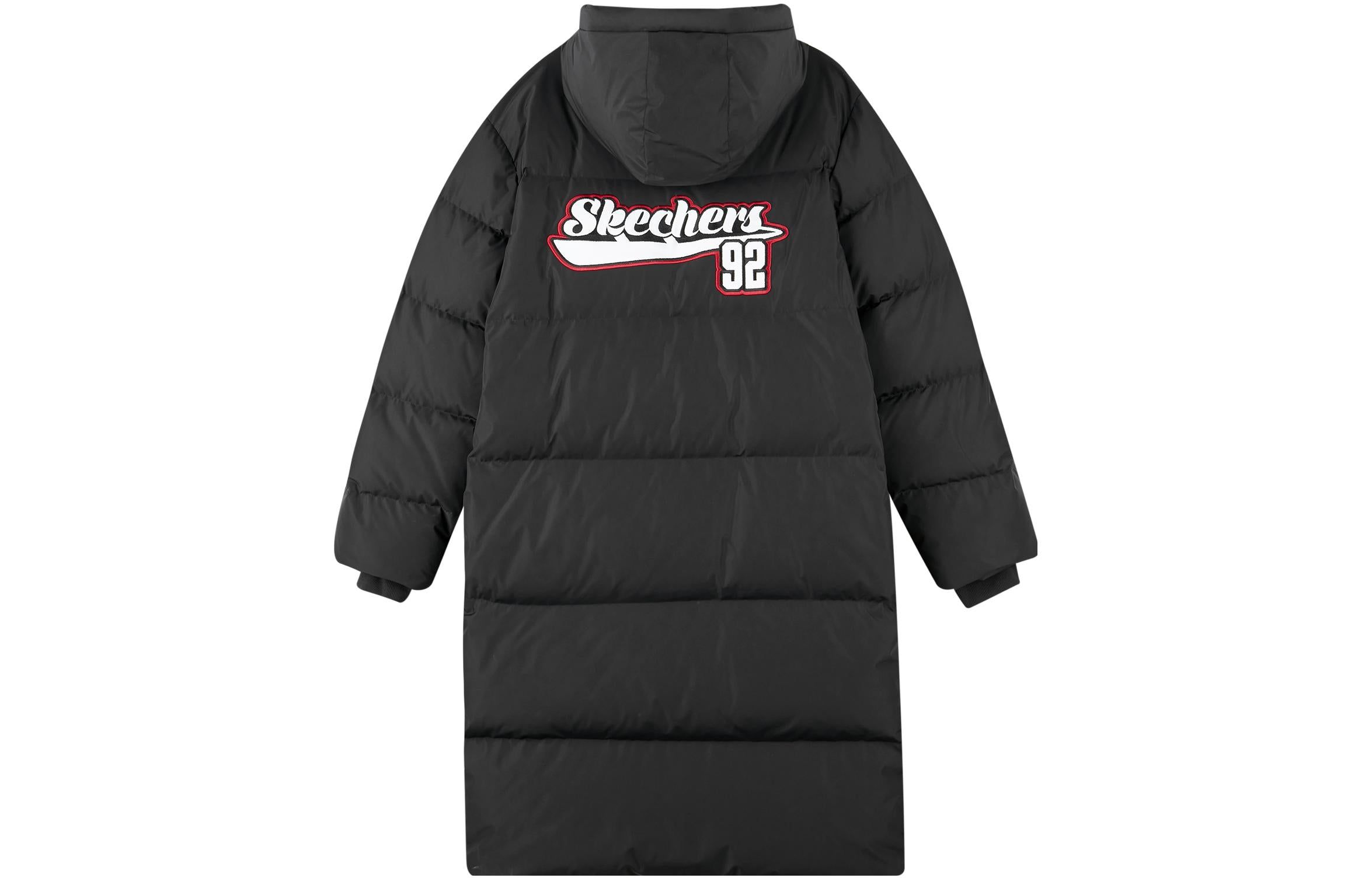 Skechers Letter Graphic Long Down Jacket 'Black' L422U075-0018 sold by KicksCrew product image thumbnail 2