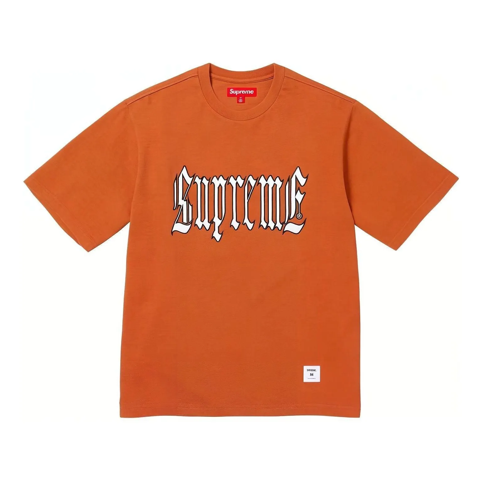 Supreme Old English S/S T-Shirt 'Orange White' SUP-SS24-125 sold by KicksCrew
