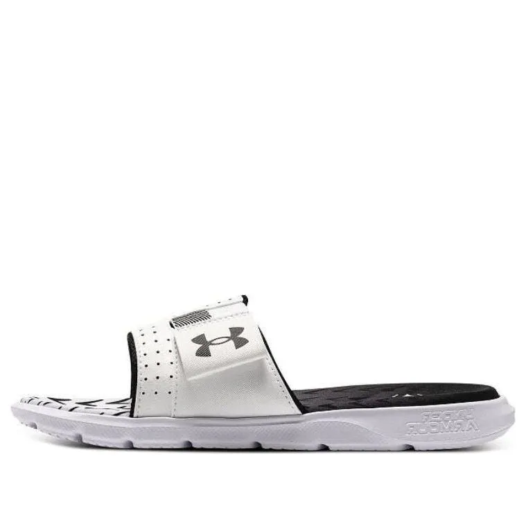 Under Armour Mercenary Slippers 'White Black' 3027252-100 sold by KicksCrew