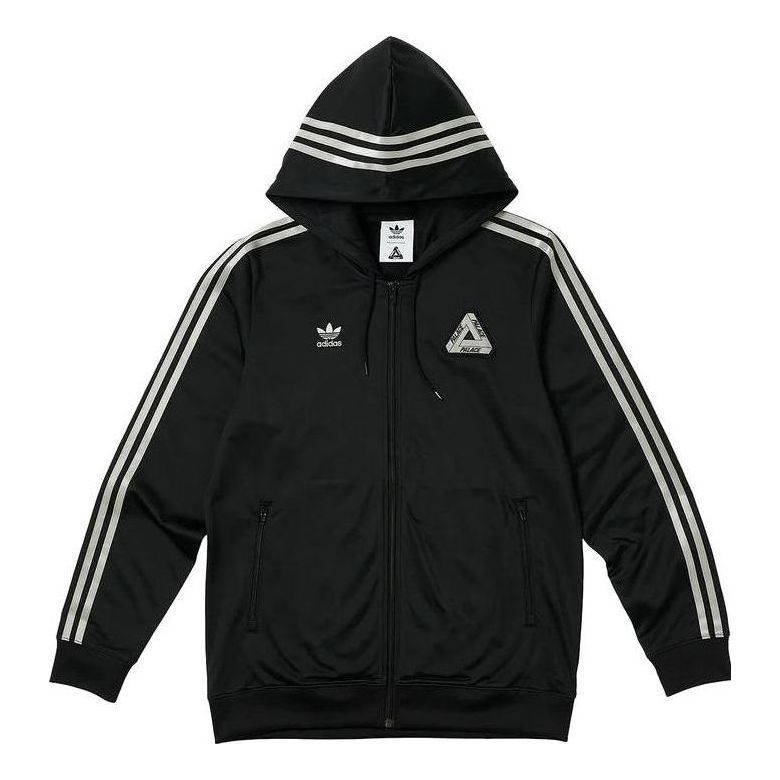 Palace x Adidas Originals Hooded Firebird Track Top 'Black' IJ9803 sold by KicksCrew