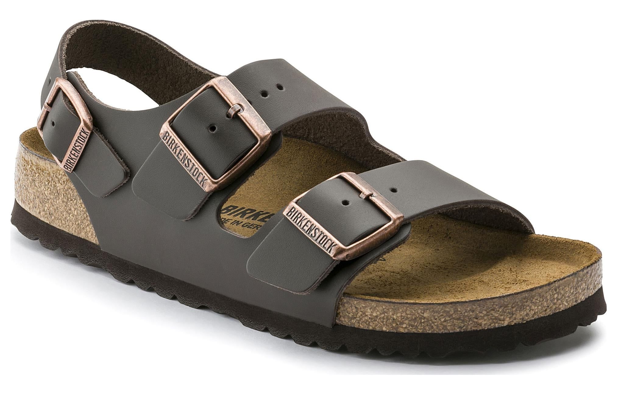 Birkenstock Milano Natural Leather Narrow Fit 'Dark Brown' 0034103 sold by KicksCrew product image thumbnail 2