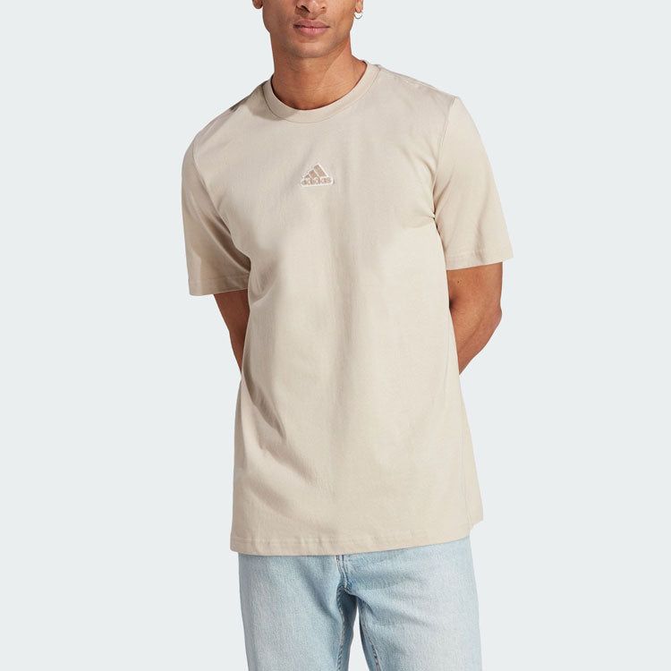 Adidas Elevated Pile Embroidery Logo T-Shirts 'White' HY1333 sold by KicksCrew product image thumbnail 2