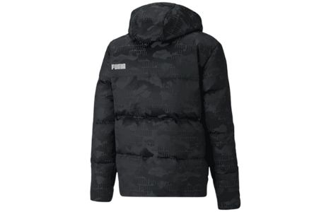 Puma Camo Down Jacket 'Black White' 585532-01 sold by KicksCrew