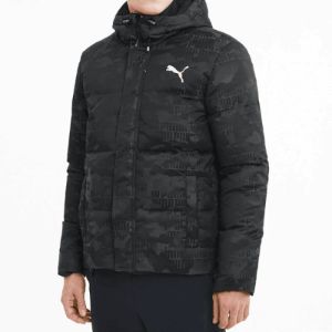 Puma Camo Down Jacket 'Black White' 585532-01 sold by KicksCrew
