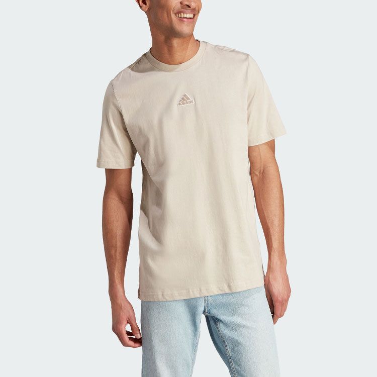 Adidas Elevated Pile Embroidery Logo T-Shirts 'White' HY1333 sold by KicksCrew product image thumbnail 4