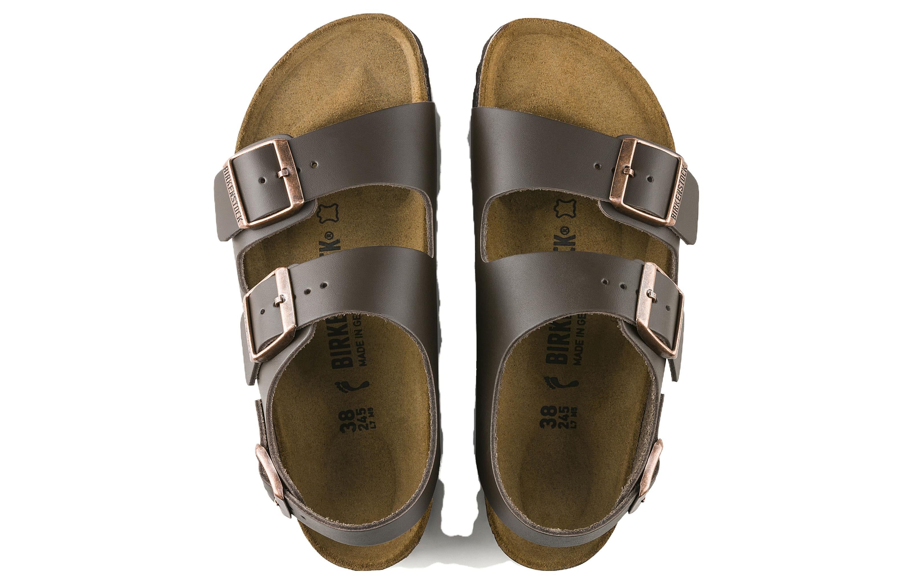Birkenstock Milano Natural Leather Narrow Fit 'Dark Brown' 0034103 sold by KicksCrew product image thumbnail 4