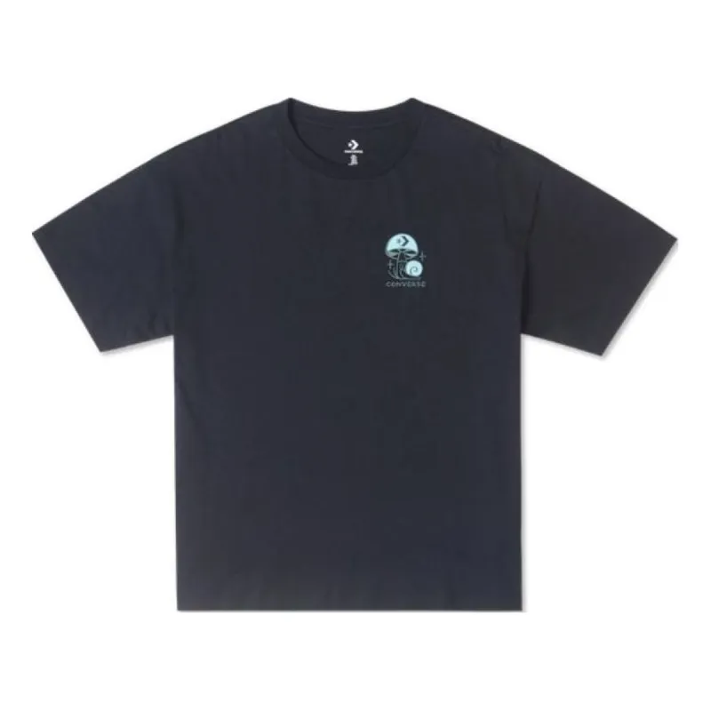 (WMNS) Converse Mushroom Graphic T-Shirt 'Black Teal' 10026363-A01 sold by KicksCrew