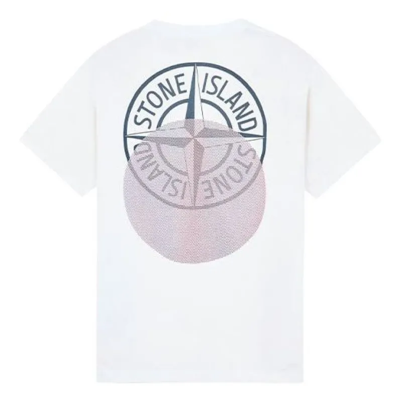 STONE ISLAND Tricromia Three Print T-shirt 'White' 76152NS94-V0001 sold by KicksCrew