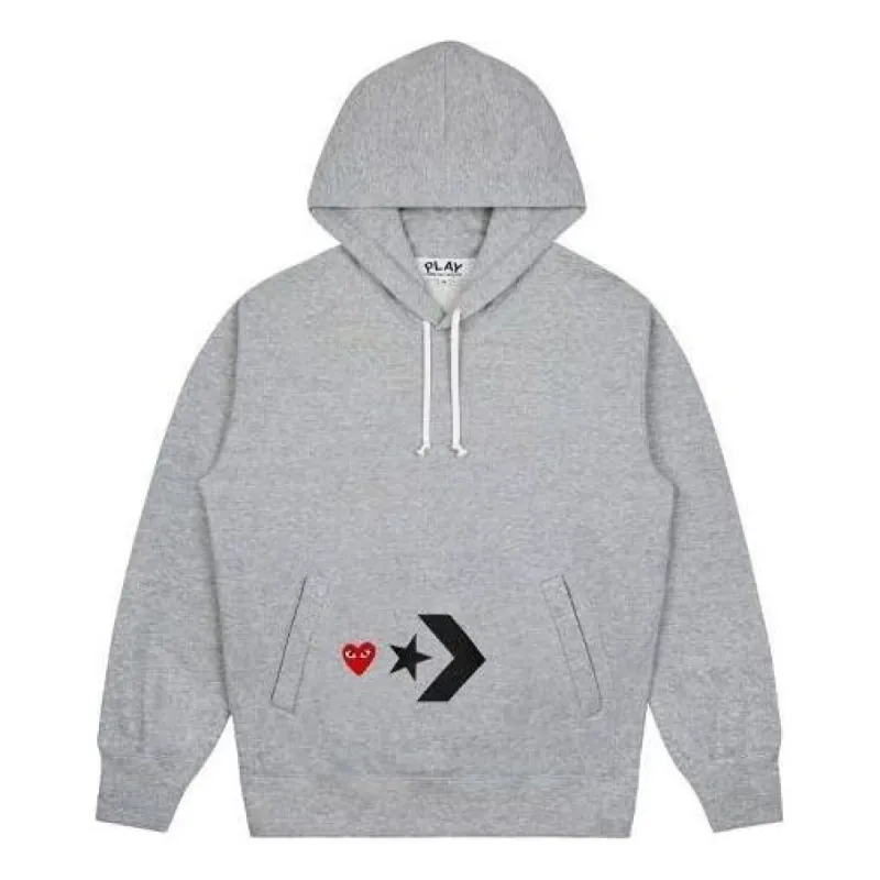 COMME des GARCONS PLAY x Converse Play Together Hoodie 'Grey' AE-T304-051-1 sold by KicksCrew