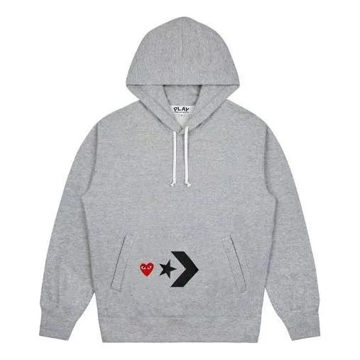 COMME des GARCONS PLAY x Converse Play Together Hoodie 'Grey' AE-T304-051-1 sold by KicksCrew