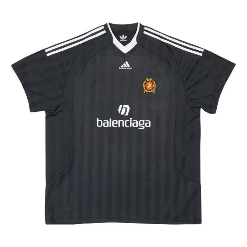 Balenciaga x adidas Oversized Soccer T-Shirt 'Black' 723663TNV131000 sold by KicksCrew
