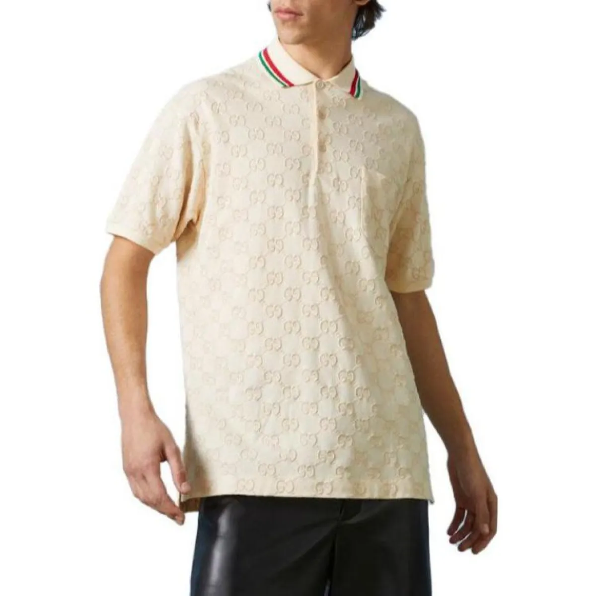 Gucci Cotton Piquet Polo With GG 'Ivory' 753572-XJFUG-9037 | Parallel