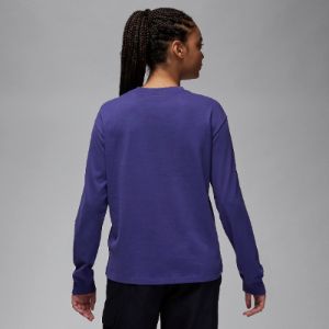 (WMNS) Air Jordan x Nike Long-Sleeve Graphic T-Shirt 'Purple' FD7205-502 sold by KicksCrew