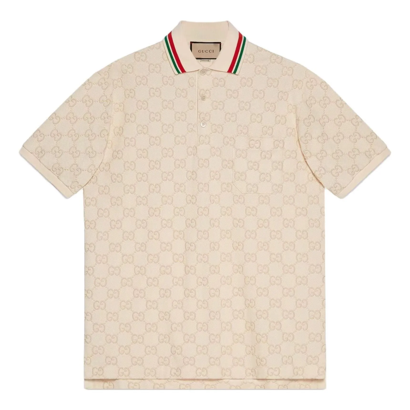 Gucci Cotton Piquet Polo With GG 'Ivory' 753572-XJFUG-9037 sold by KicksCrew