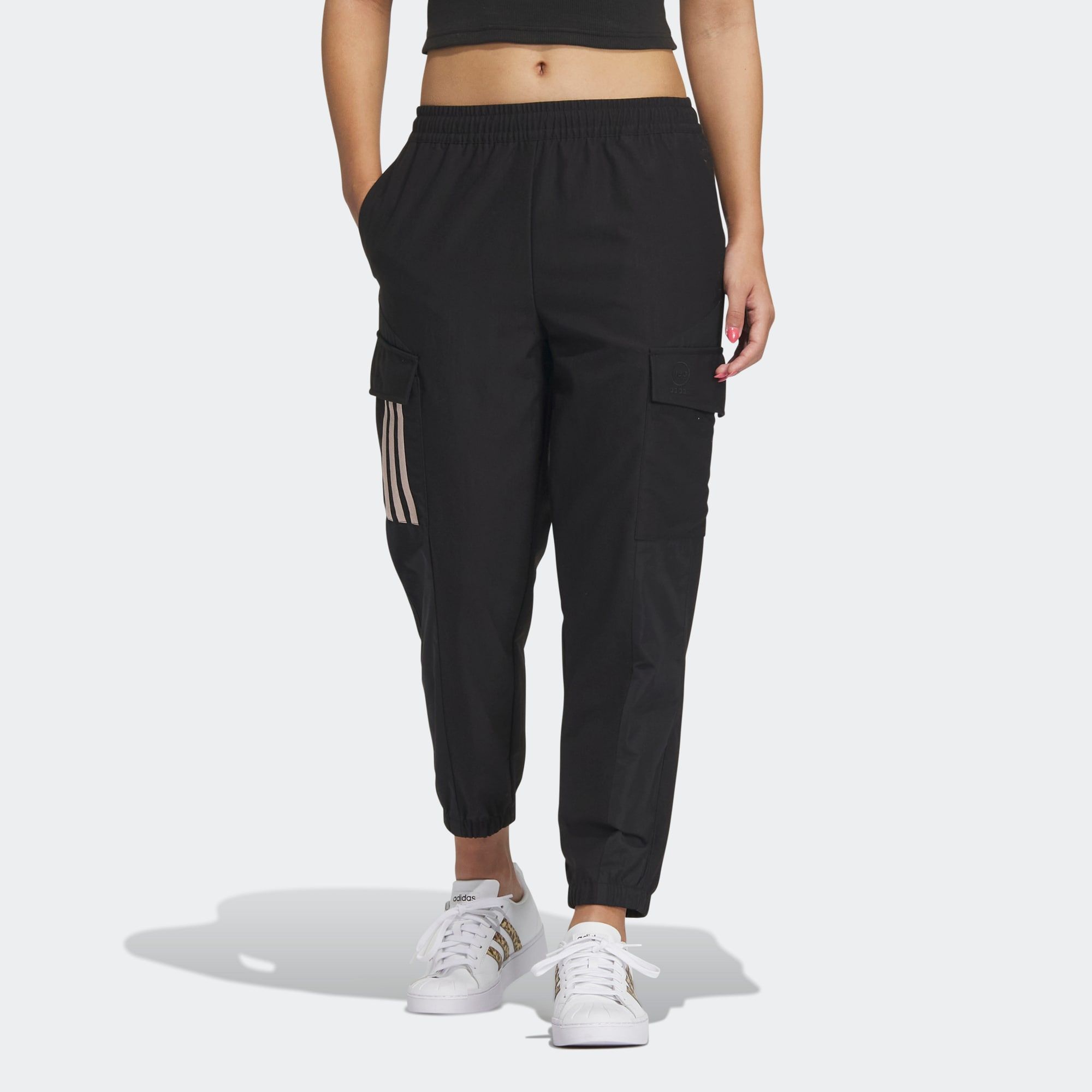 (WMNS) Adidas Basketball Track Pants 'Black' IK3436 sold by KicksCrew product image thumbnail 2