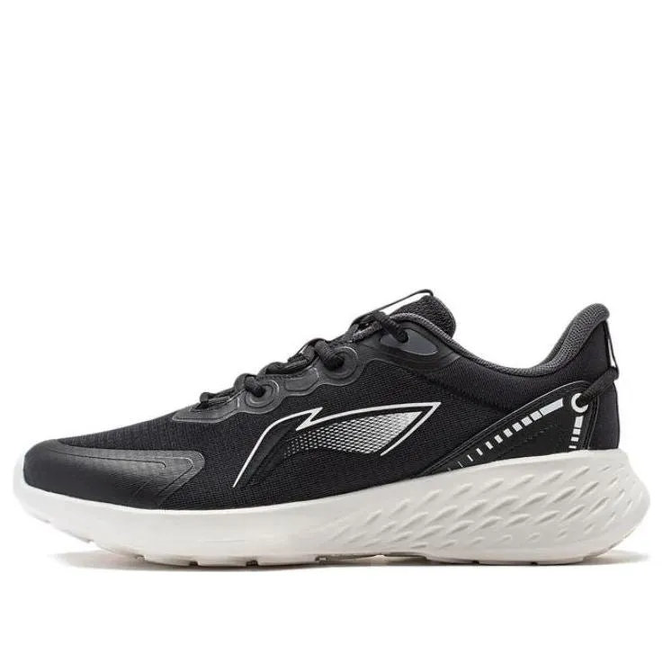 (WMNS) Li-Ning Soft Running Shoes 'Black White' ARST048-1 sold by KicksCrew
