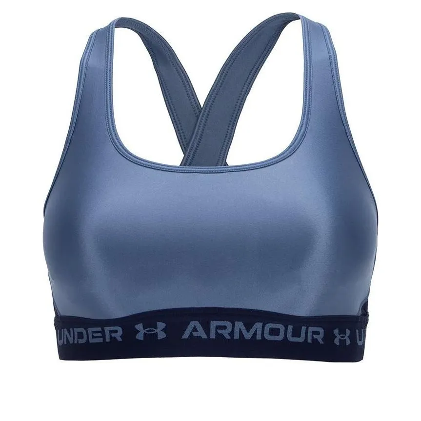 (WMNS) Under Armour Crossback Matte Shine Bra 'Blue' 1362612-470 sold by KicksCrew