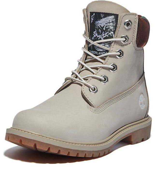 (WMNS) Timberland Heritage 6 Inch Waterproof Wide Fit Boots 'Beige Nubuck with Camo' A2M83W sold by KicksCrew product image thumbnail 4