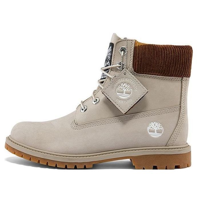 (WMNS) Timberland Heritage 6 Inch Waterproof Wide Fit Boots 'Beige Nubuck with Camo' A2M83W sold by KicksCrew