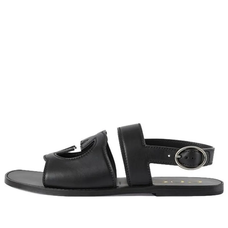 GUCCI Cut-Out Detailed Interlocking G Sandals 'Black' 723627-US000-1000 sold by KicksCrew