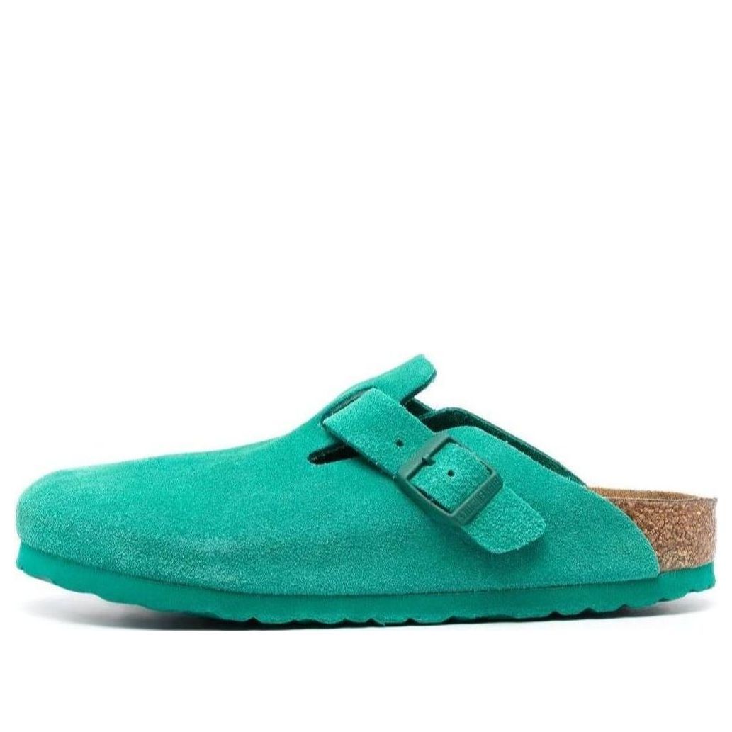 (WMNS) Birkenstock Boston Suede Leather Narrow Fit 'Digital Green' 1026165 sold by KicksCrew