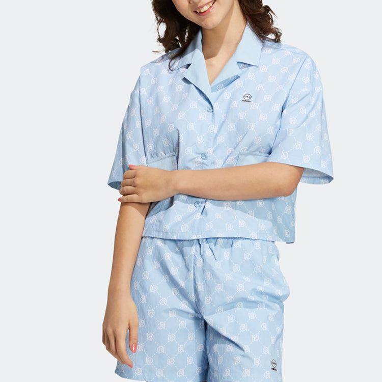 (WMNS) Adidas Neo Lapel Loose Breathable Sports Casual Polo Shirts 'Blue' IB5841 sold by KicksCrew product image thumbnail 2