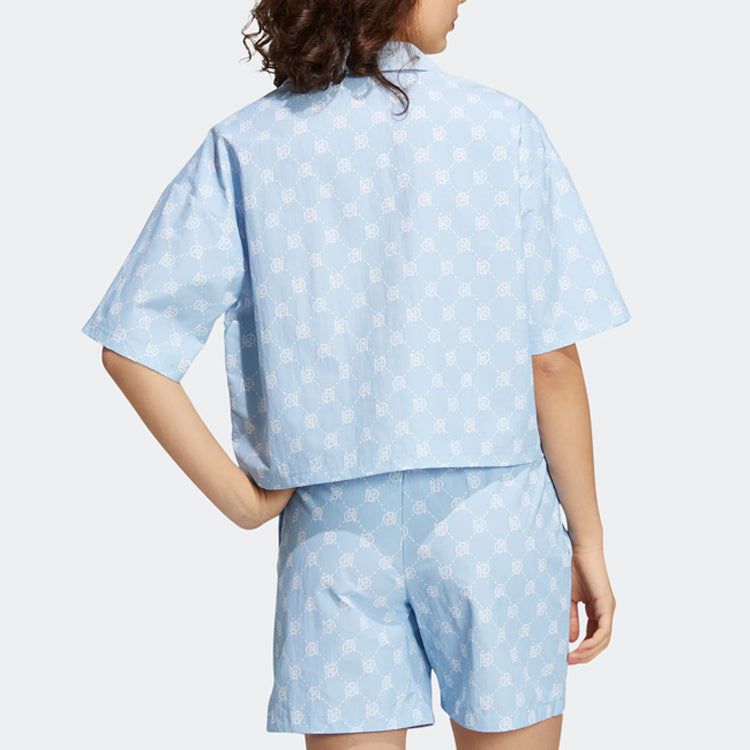 (WMNS) Adidas Neo Lapel Loose Breathable Sports Casual Polo Shirts 'Blue' IB5841 sold by KicksCrew product image thumbnail 3