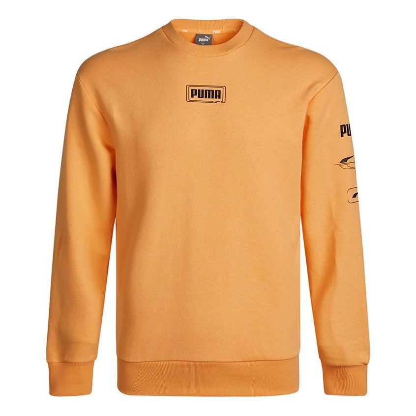 Puma Rebel Crew Long Sleeve Sweater 'Orange Black' 531293-36 sold by KicksCrew